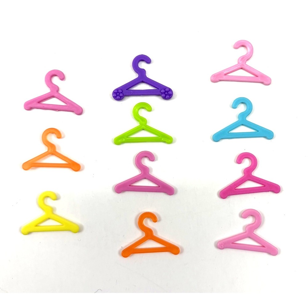 Polly Pocket Doll Accessory Lot; 11 Hangers; Variety Multiple Colors VGC
